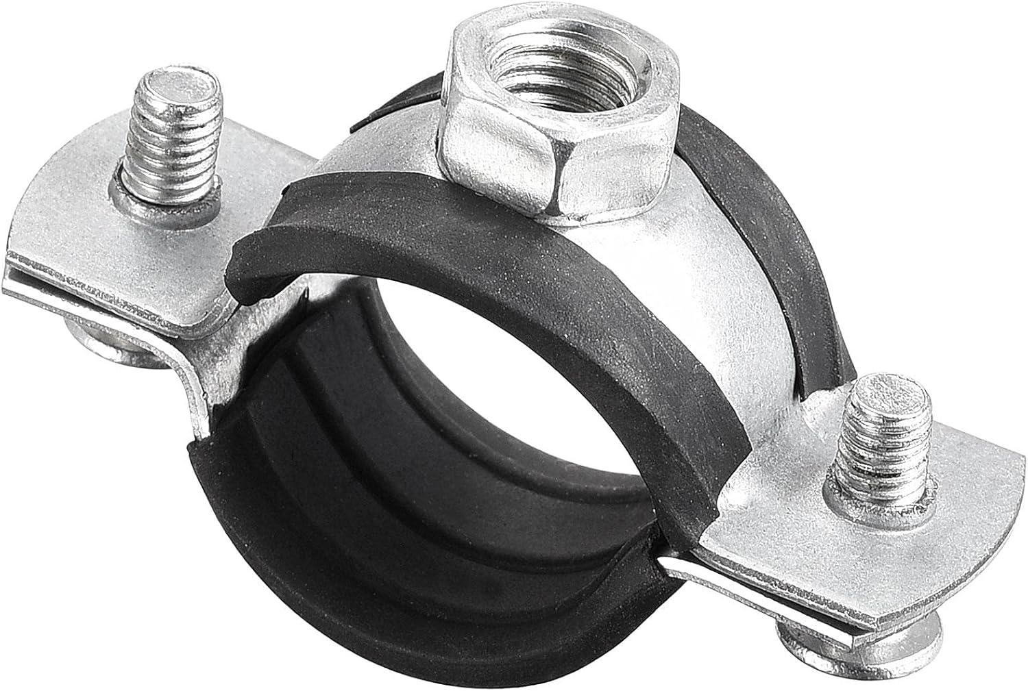 uxcell Adjustable Pipe Bracket Clamp, 1" (25mm) Wall Ceiling Mount Iron Pipe Strap Support 5pcs