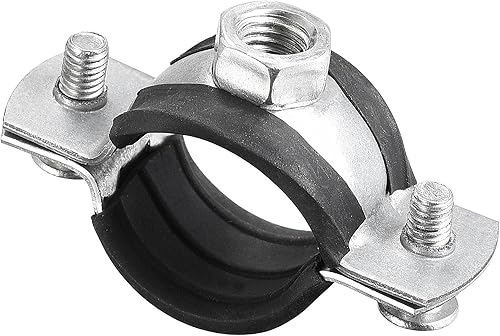 uxcell Abrazadera de soporte de tubo ajustable, soporte de correa de tubo de hierro de montaje en pared de 1 "(25 mm) 5 piezas