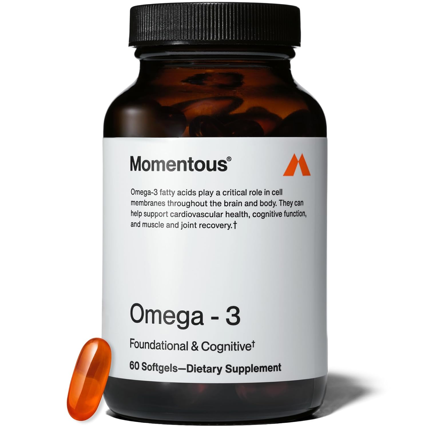 Momentous Omega-3 Fish Oil - High-Potency EPA DHA Supplement for Men Women - Supports Heart Joint Brain Health
