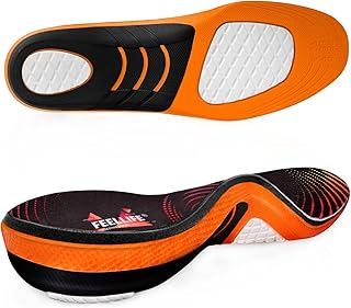 Plantar Fasciitis Relief Shoe Insoles [1-Pair], Arch Support Insoles, Running Athletic Gel Shoe Inserts, Orthotic Insoles for Arch Pain [Trim to Fit: Men 8-11/Women 9-12]
