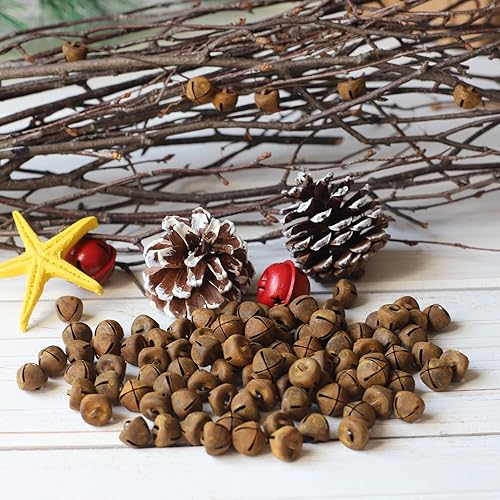 Miniatura 5 de Country Primitive Craft Mini cascabeles de cascabel, campanas de Navidad, para manualidades, campanas de manualidades, hogar de vacaciones y