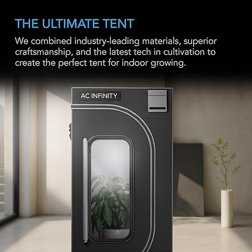 Miniatura 2 de AC Infinity CLOUDLAB 422 Advance - Tienda de campaña de cultivo de 24 x 24 x 48 pulgadas, postes de 1 pulgada de grosor, lona Mylar de diamante