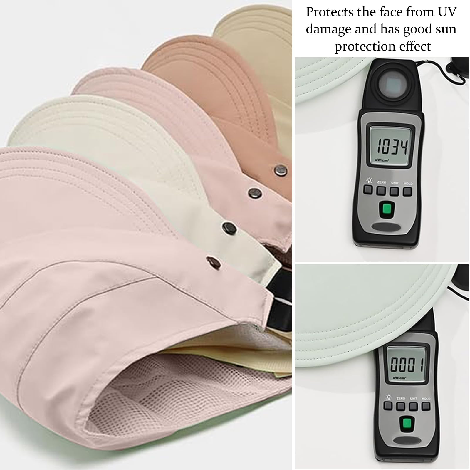 Damski kapelusz przeciwsłoneczny, ochrona UV 50, outdoorowa ochrona przed promieniowaniem UV, Hollow Top Sun, damska czapka bejsbolowa, składana, nadaje się do aktywności na świeżym powietrzu