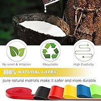 Vista 2 de Exercise Resistance Bands Set for 6 Natural Latex Workout Bands with Handles for Working Out Suitable for Pilates, Stretching, Physical Therapy