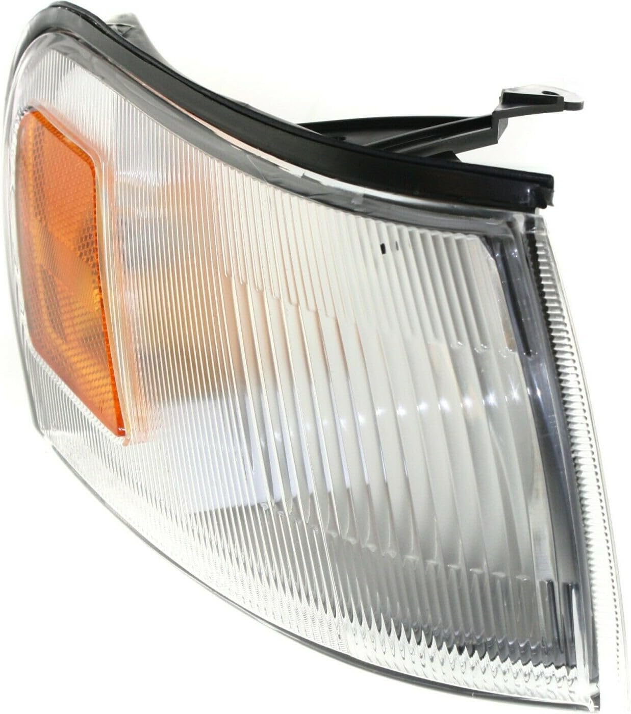 Signal Light - Passenger Side Clear & Amber Plastic Lens Corner Light with Bulb - Right Side