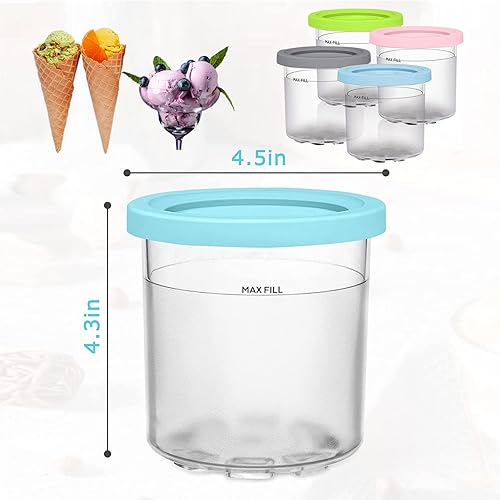 Miniatura 2 de Vasos de pinta de helado, recipientes de helado con tapas para pintas de crema ninja, accesorios de cocina para máquinas de helado serie NC301 NC300