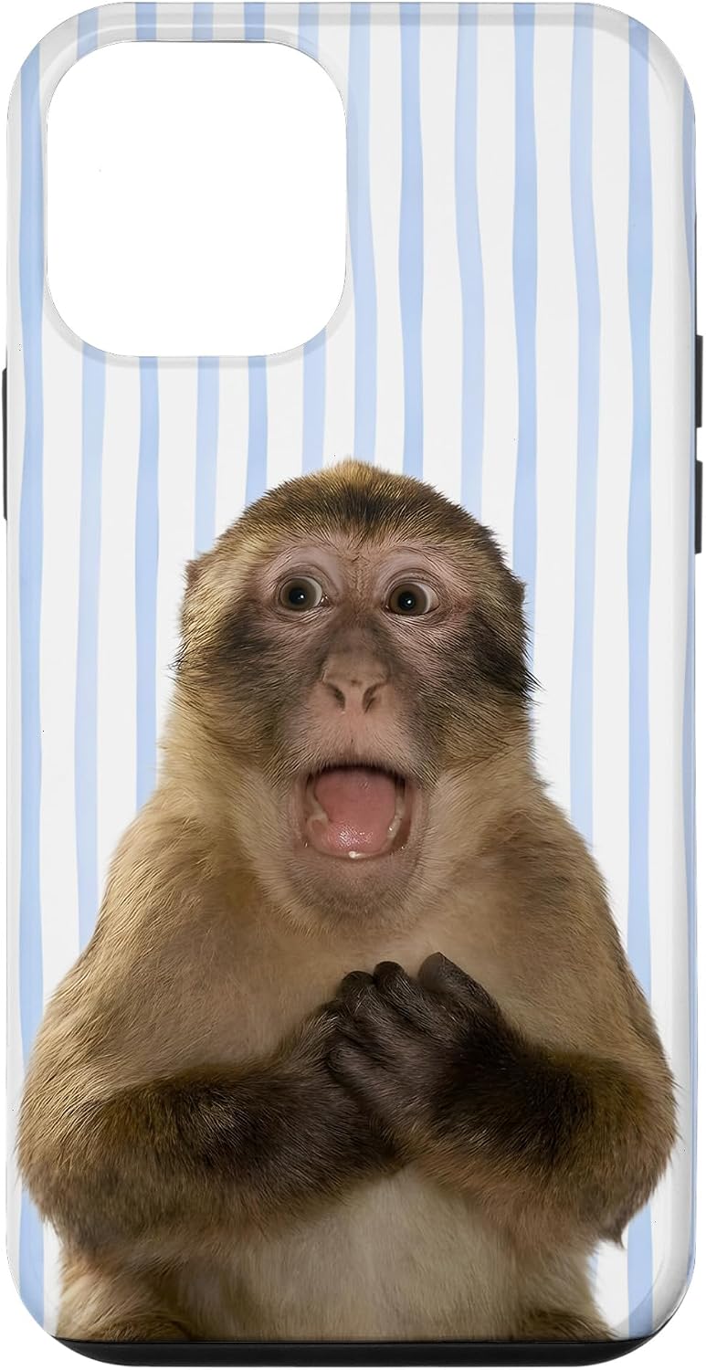 Shocked Monkey Funny Reaction Face Case for iPhone 12 mini