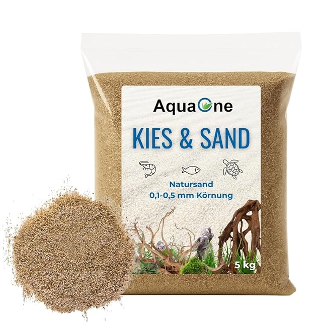 AquaOne Arena para acuario, arena de cuarzo 5 kg