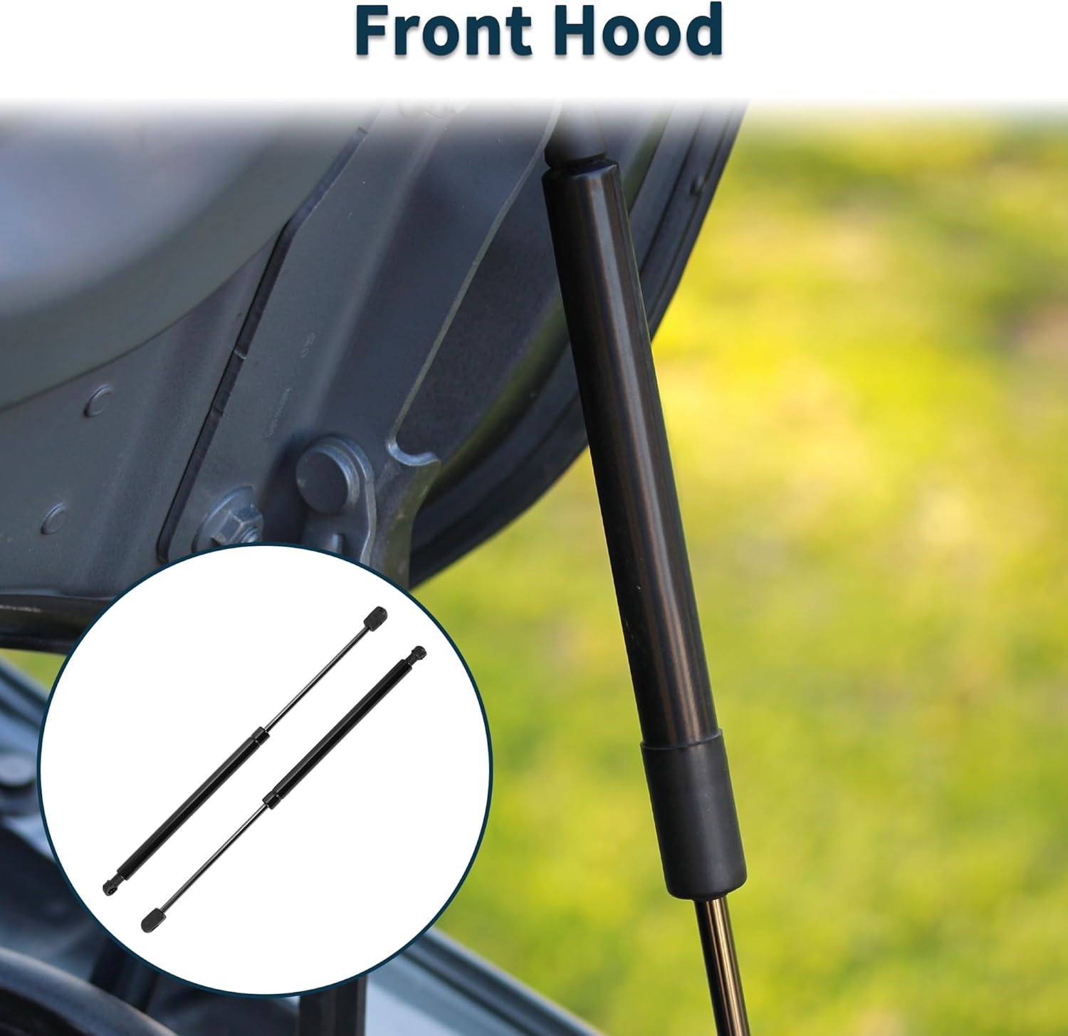 Lift Supports Struts for Hyundai Santa Fe 2001-2006 Sport Utility No.8116126000 Front Hood Gas Spring Black 2Pcs