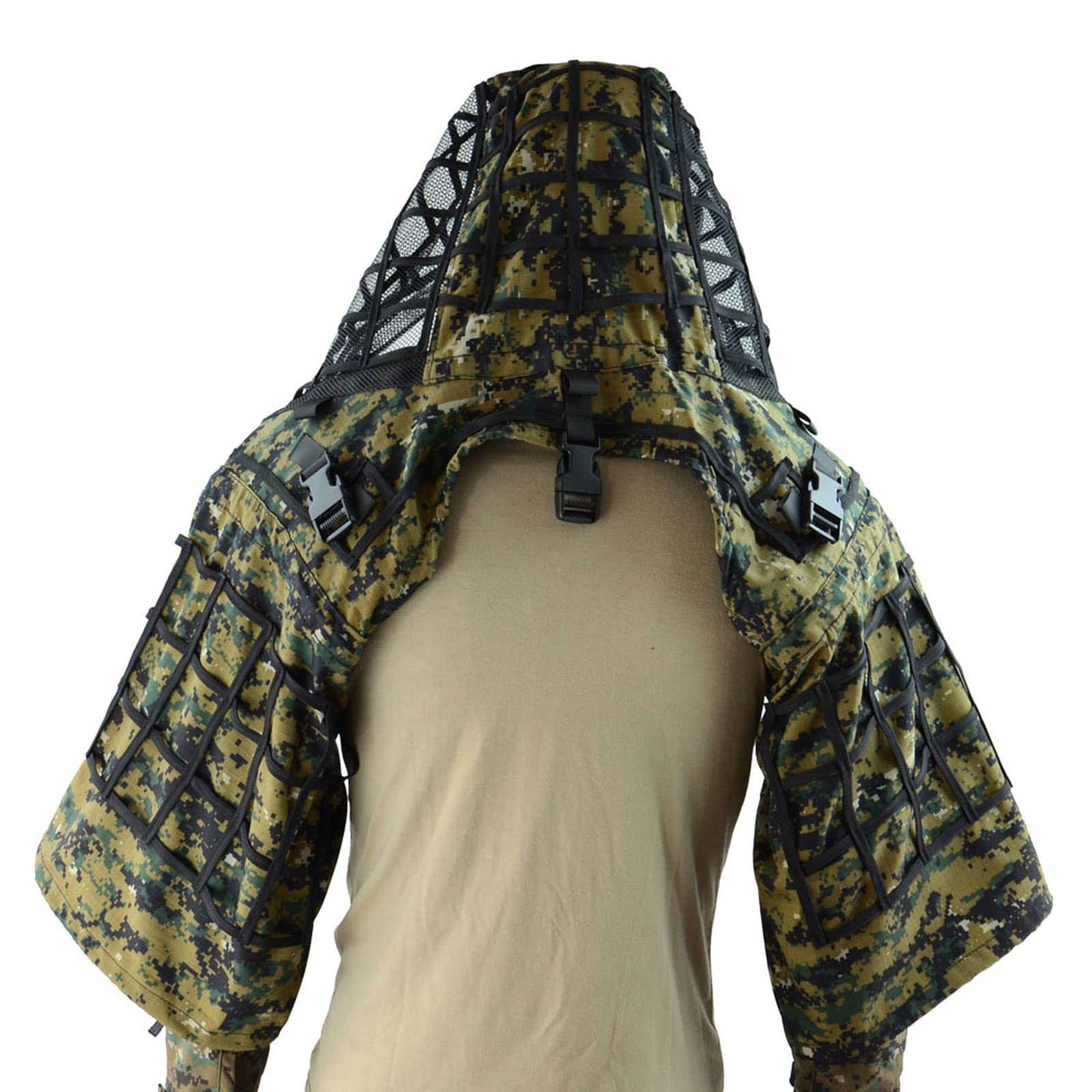 Tarnanzüge,Tarnanzug Jacke Woodland Camouflage Anzug Kleidung Für Tarnüberwurf Fotografie Jagd Verdeckt Festschmuck Wald Camping Woodland Airsoft Sniper Krähenjagd Tarnung,ACU Camouflage