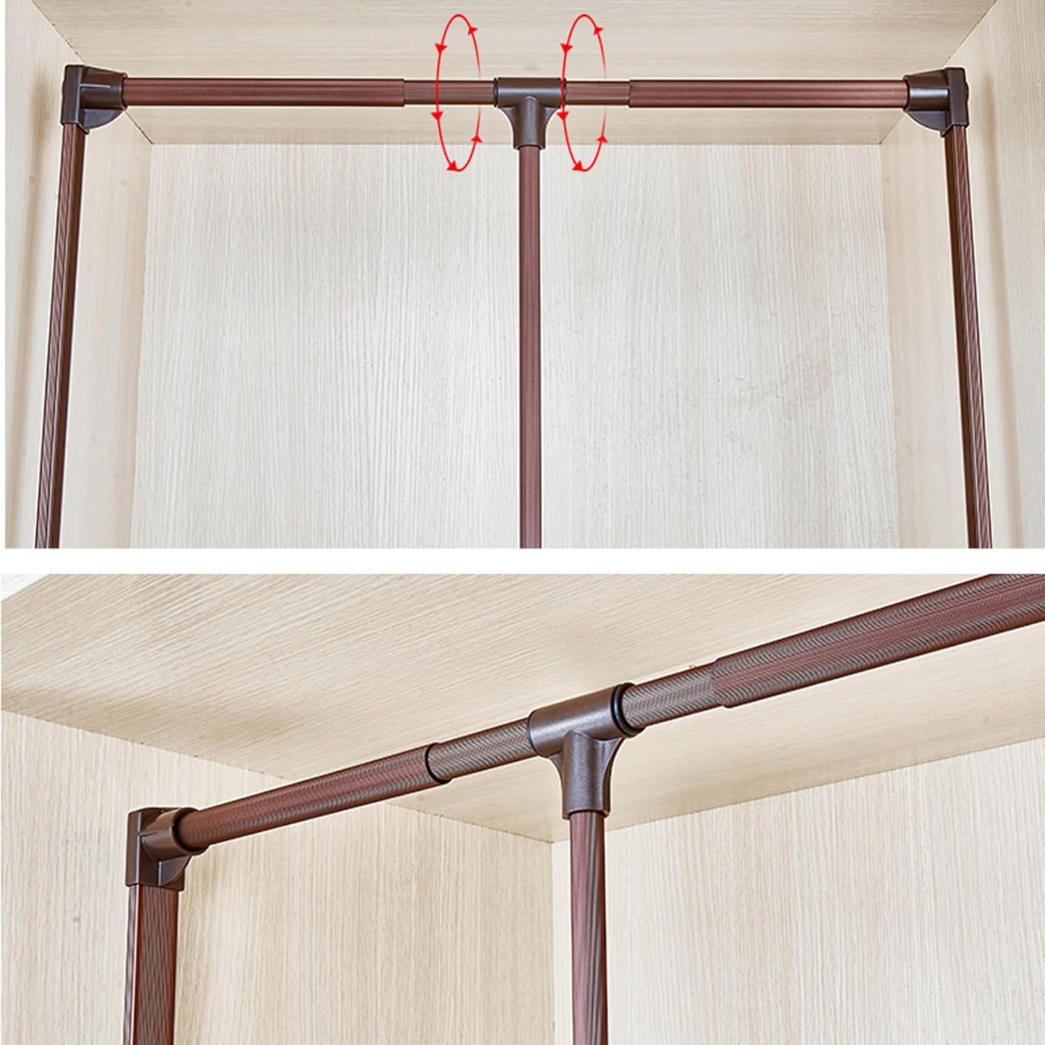 Pull Down Closet Rod, Adjustable Closet Rod Wardrobe Lift Rod,20.08"-47.24",Retractable Duty Closet Rods for Hanging Clothes (Size : 650-880mm)