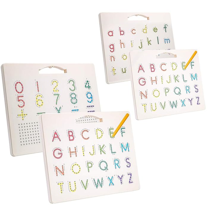 Buy Hautton Letters Board, 2 Pieces 2 in 1 DoubleSided Alphabet ABC Uppercase