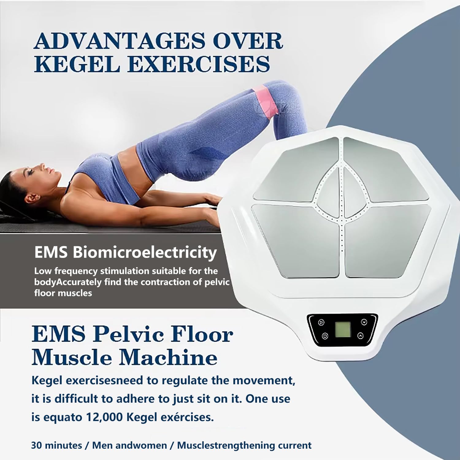 Nuovo attrezzo EMS per la riparazione dei muscoli del pavimento pelvico per donne - Previene il prolasso, attrezzo per l'allenamento dei muscoli del pavimento pelvico per uso domestico ,Pink