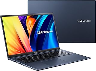 ASUS VivoBook 17X Laptop, 17.3” FHD Display, AMD Ryzen 7 5800H CPU, AMD Radeon Graphics, 8GB RAM, 512GB SSD, Fingerprint Sensor, Windows 11 Home, Quiet Blue, S1703QA-DS71