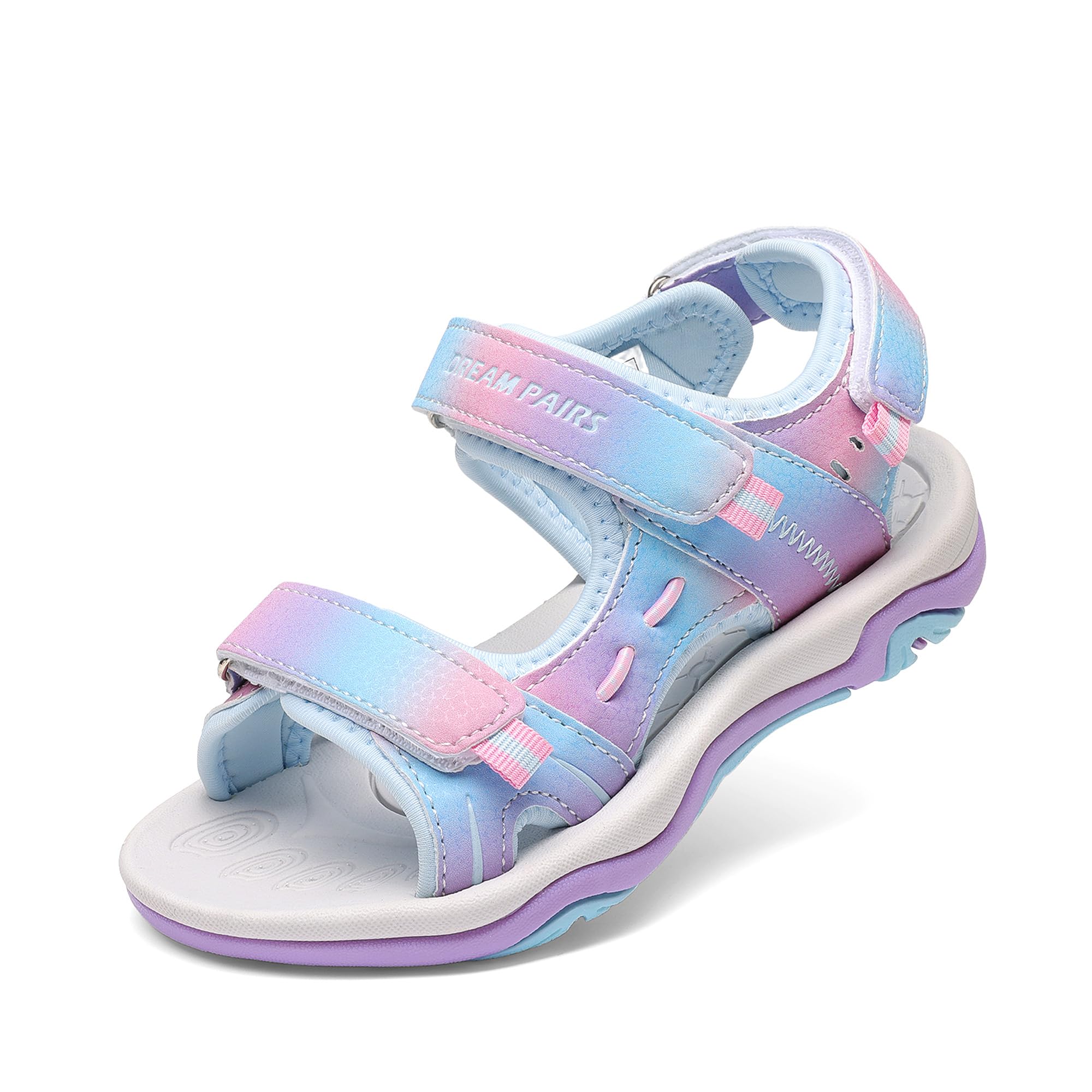 Photo 1 of DREAM PAIRS Boys Girls Sandals Kids Athletic Summer Sports Water Shoes for Toddler/Little Kid/Big Kid,Size 11 Little Kid,Rainbow/Purple,170891_K