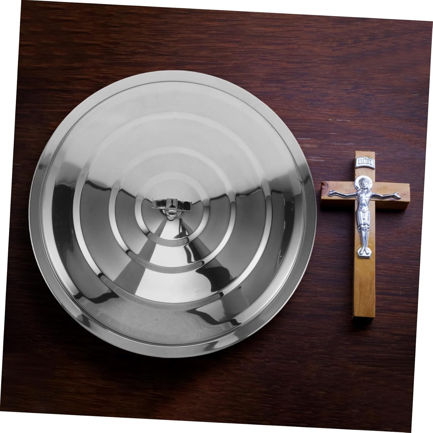 Stackable Stainless Steel Communion Tray Bread Plate Church Supplies for Large Weddings and Services Easy to Clean Holds Multiple Wafers