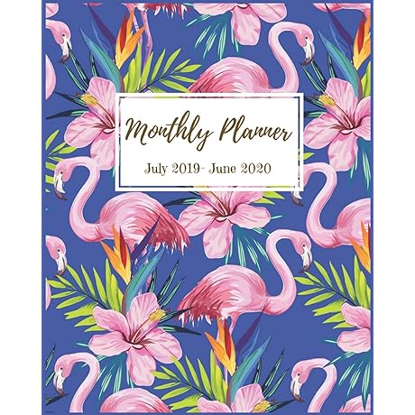 2019 Monthly Planner | 2019-2020 Flamingo Planner