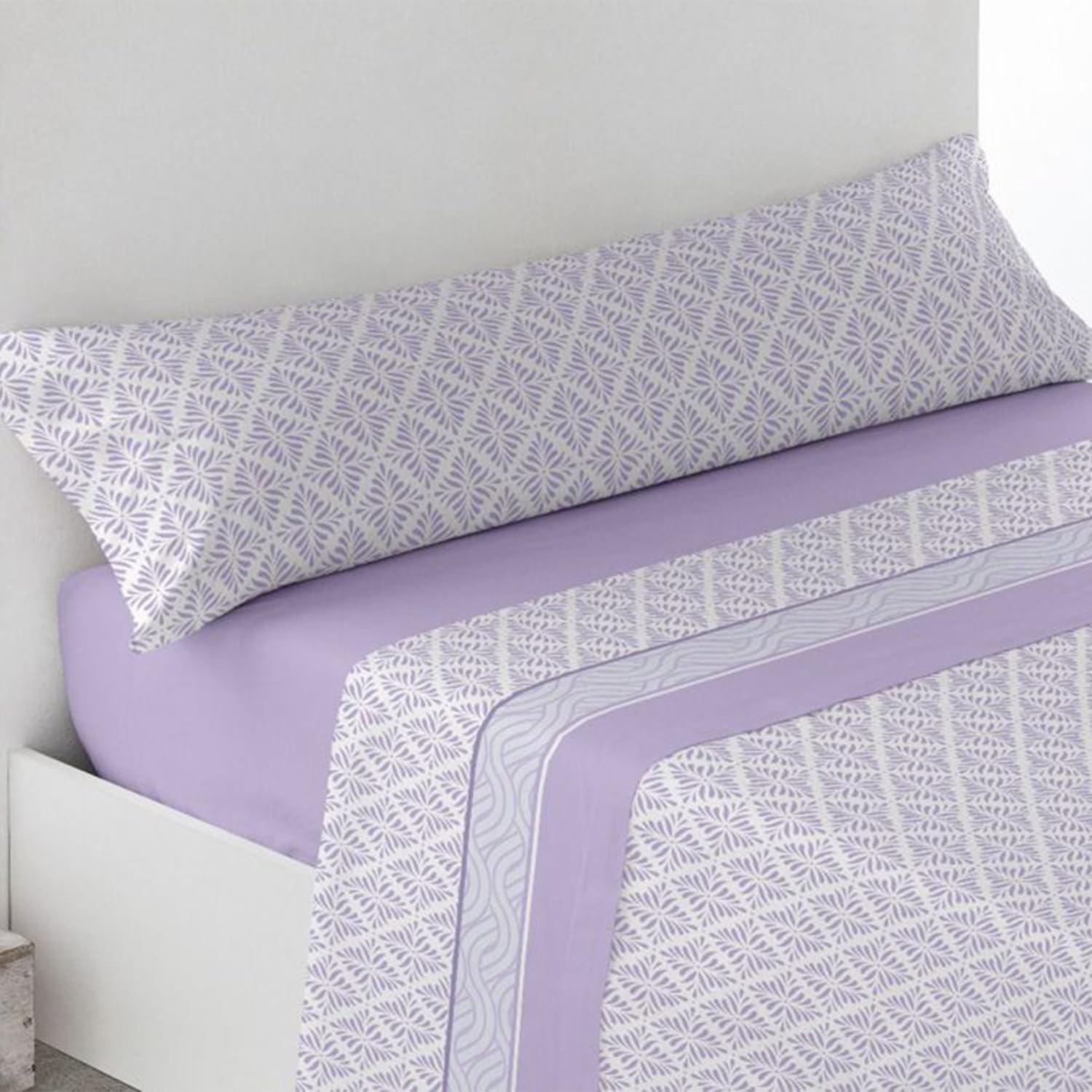 GREATOYAR Juego de Sábanas Pirinero, Juego de Sábanas Térmicas, Sábanas de Invierno, Tejido Pirineo, Set Sábanas de 3 Piezas, 1 Bajera + 1 Encimera + 1 Funda de Almohada, Cama 90cm, Canos Lila