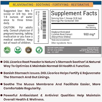 Kidney Restore DGL Licorice Root Powder Supplement - Made from Licorice Root Extract for Digestive Health and Gut Lining Support - Deglycyrrhizinated Mulethi Powder for Gut Wellness - 140 Servings