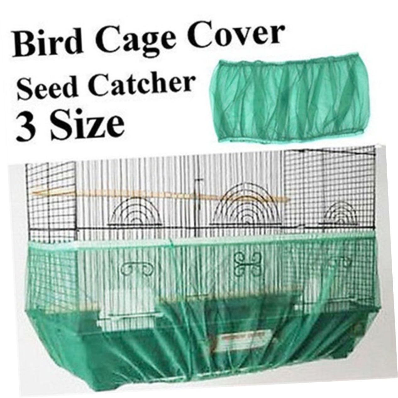 VANZACK Bird Cage Cover Mesh Large Size White Cage Net Cover for Bird Airy Fabric Easy Cleaning