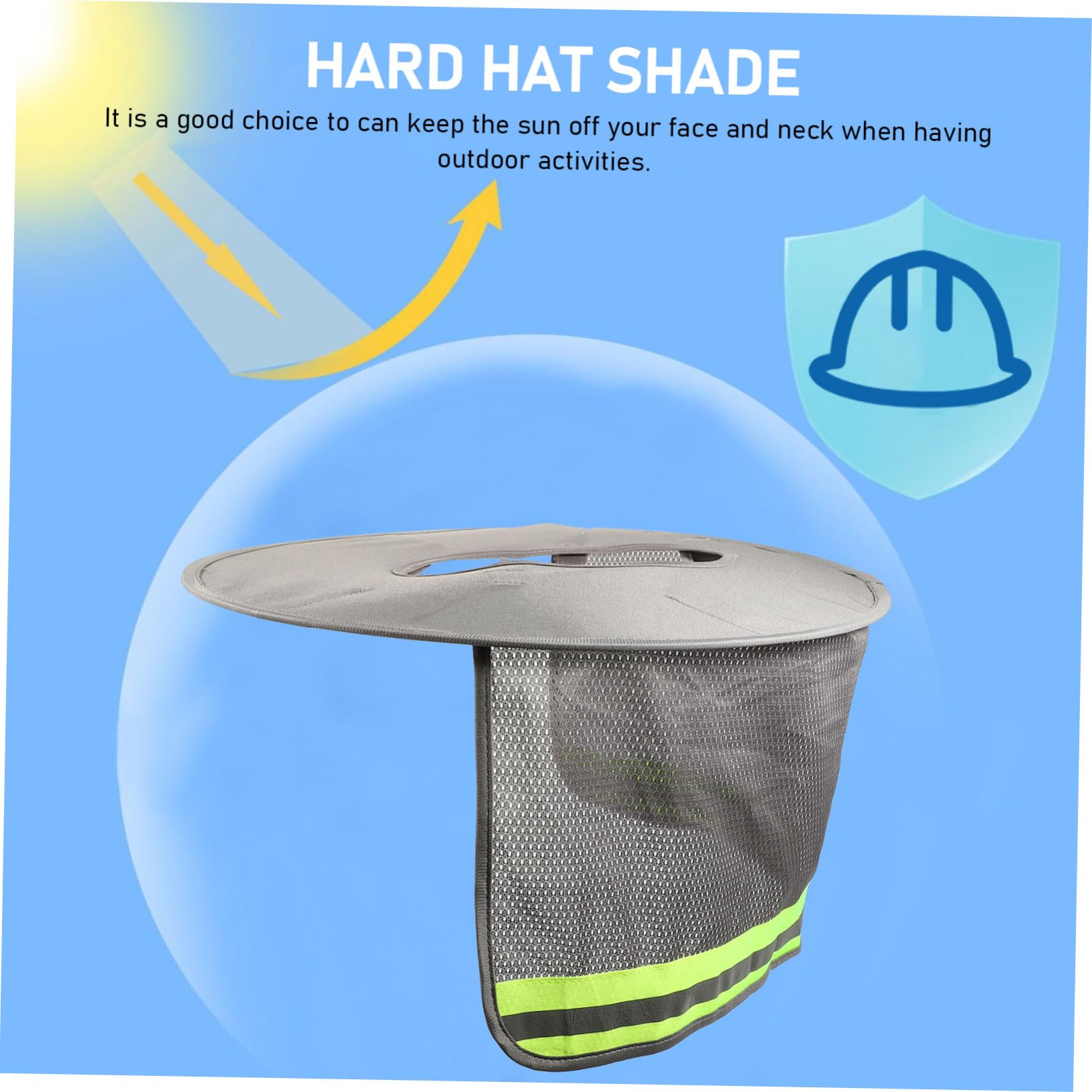 Lot De 6 Casques De Chantier À Bord Complet Pare-Soleil Accessoires Bande Réfléchissante pour La Sécurité des Travailleurs