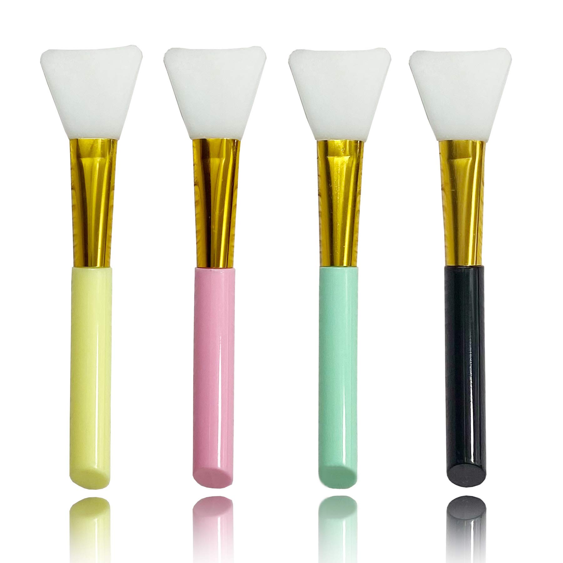 4 Pcs Silicone Face Mask Brush,Mask Beauty Tool Soft Silicone Facial Mud Mask Applicator Brush Hairless Body Lotion And Body Butter Applicator Tools