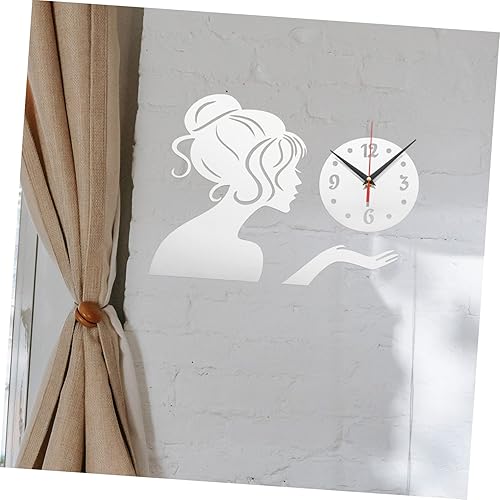 Miniatura 4 de Garneck 5pcs girls mirror wall clock home decor office wall clock office decore clock for office reloj de pared home wall decor DIY acrylic clock