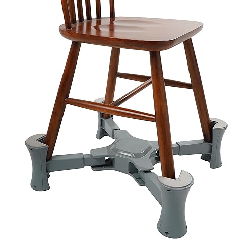 Refuerzo de silla portátil, alfombrilla antideslizante para asiento, silla de casa para niños pequeños y adultos (gris)