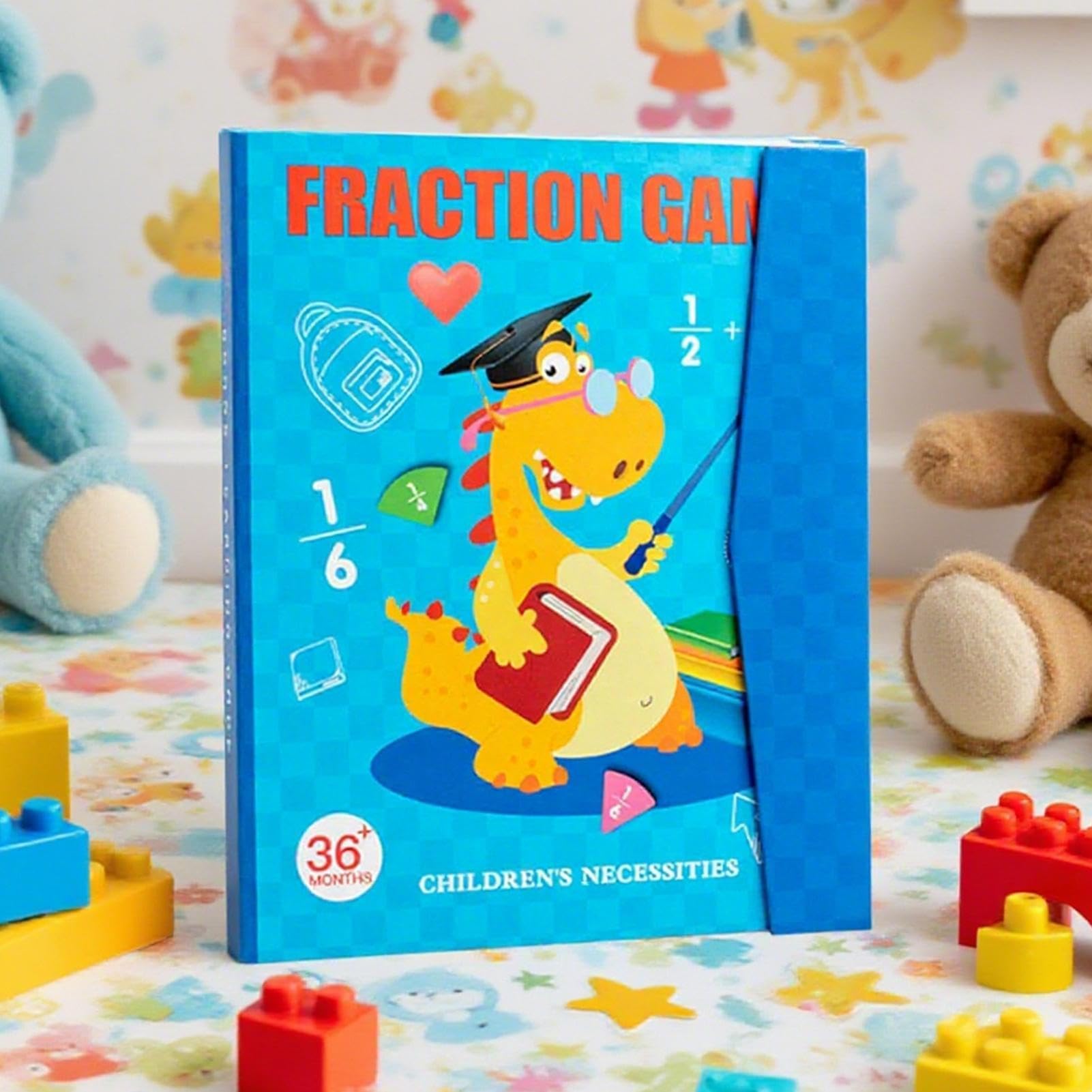 Frazione magnetica - Puzzle educativo con frazione magnetica, attività didattiche per bambini dai 4 anni in su, pratica di gruppo, scuola elementare, casa, aula