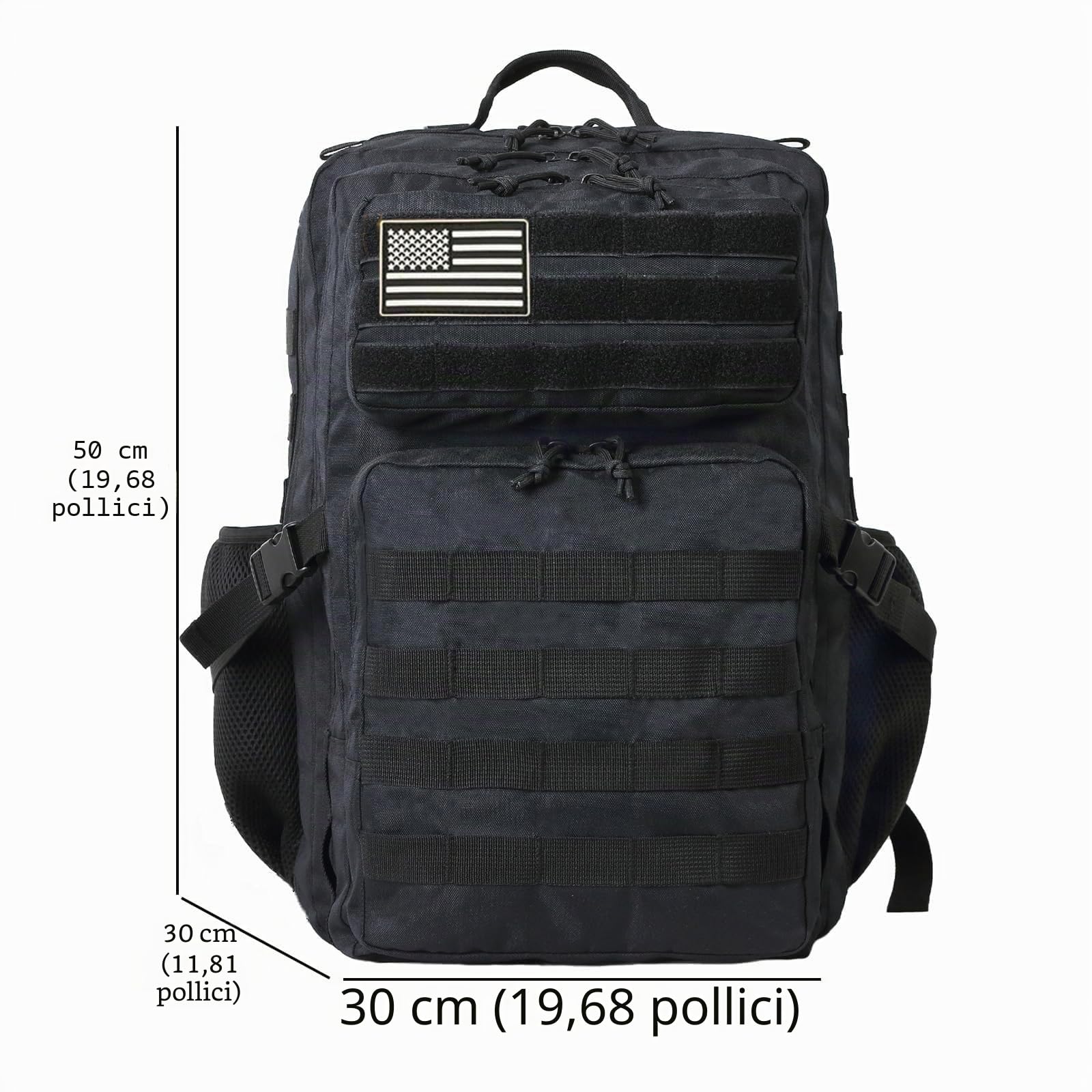 Zaino tattico da uomo da 50 litri zaino militare zaino Molle campeggio escursionismo viaggio zaino esterno con porta bottiglie