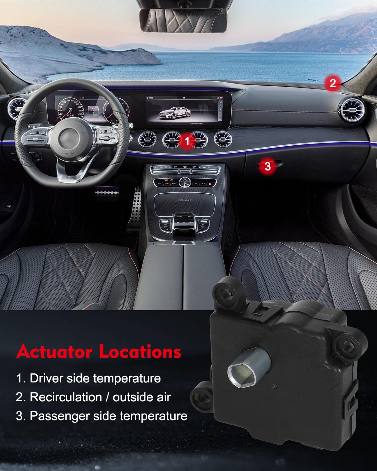 Amazon.co.jp: エアドアアクチュエータ A/C HAVC ヒーターブレンドドア