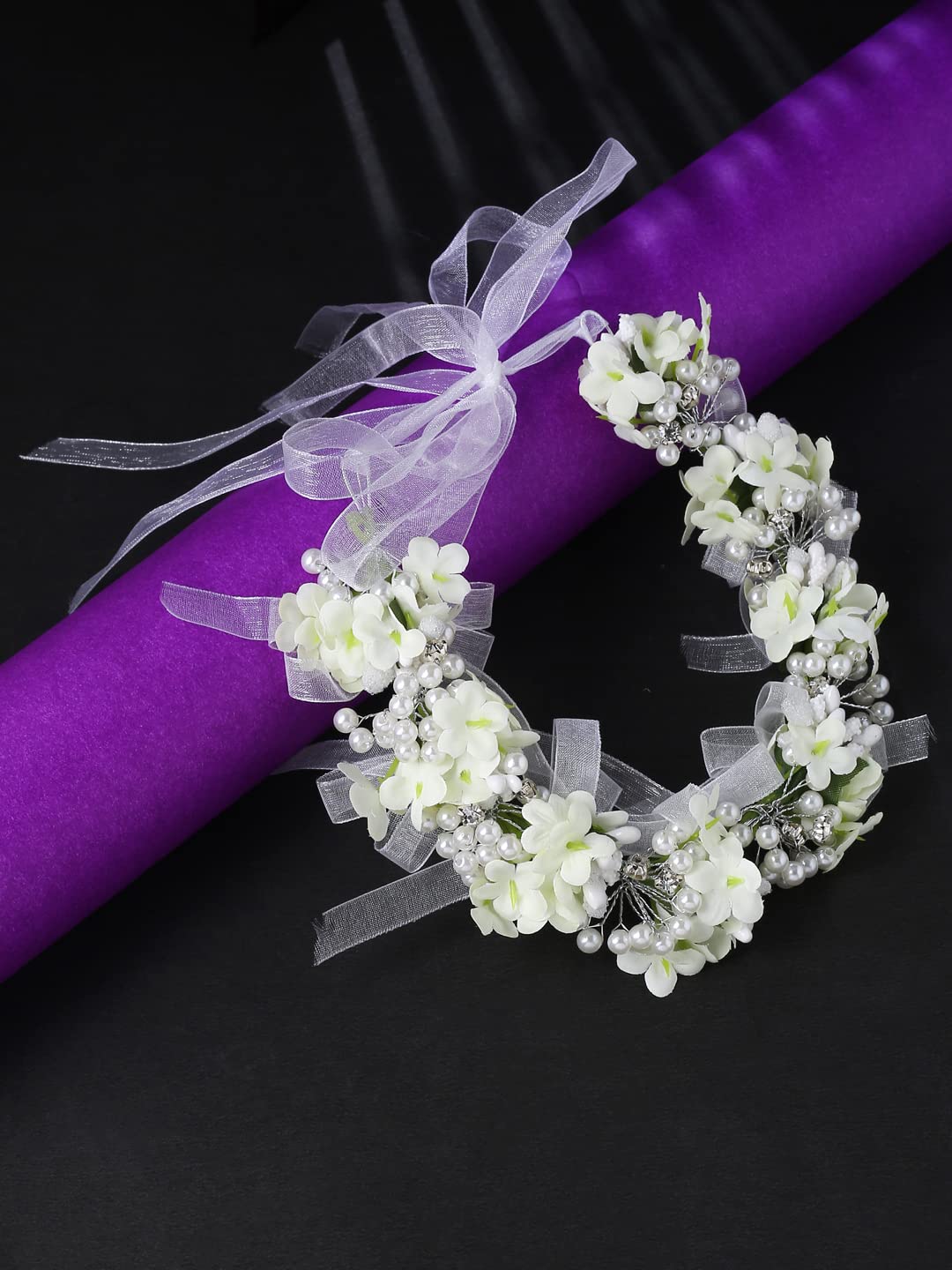 Floral Tiara Hair Vine, Elegant Bridal Headband