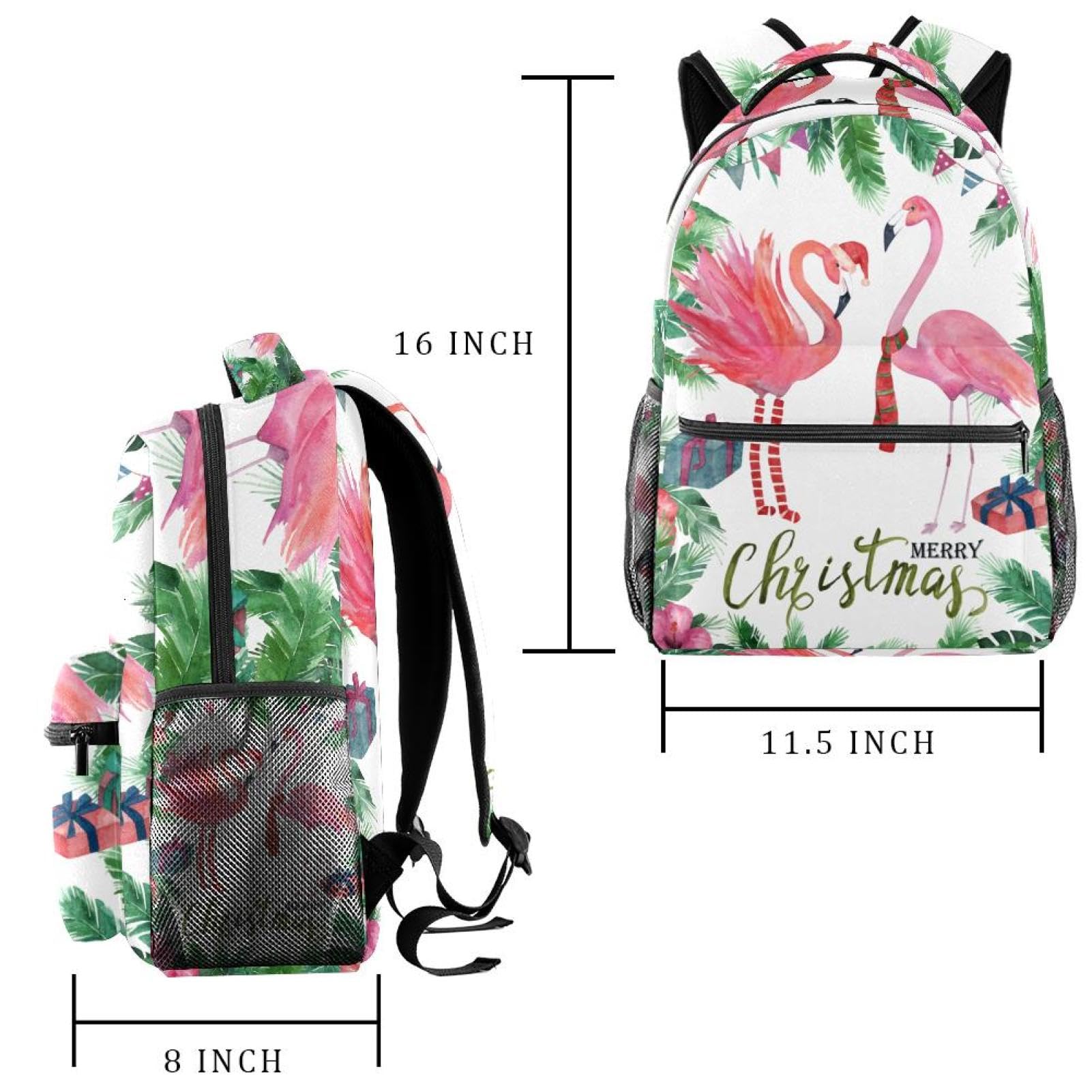 Zaino scolastico per uomini e donne, borsa da viaggio per computer portatile Merry Christmas, zaino leggero per università, zaino casual per libri