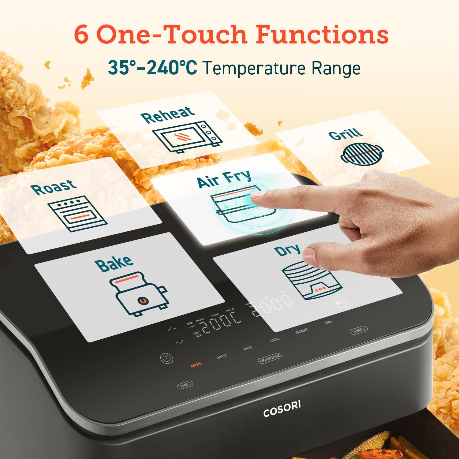 Accessori Per Friggitrice Ad Aria COSORI Dual Blaze - Stampi In Silicone, Griglia E Spiedini