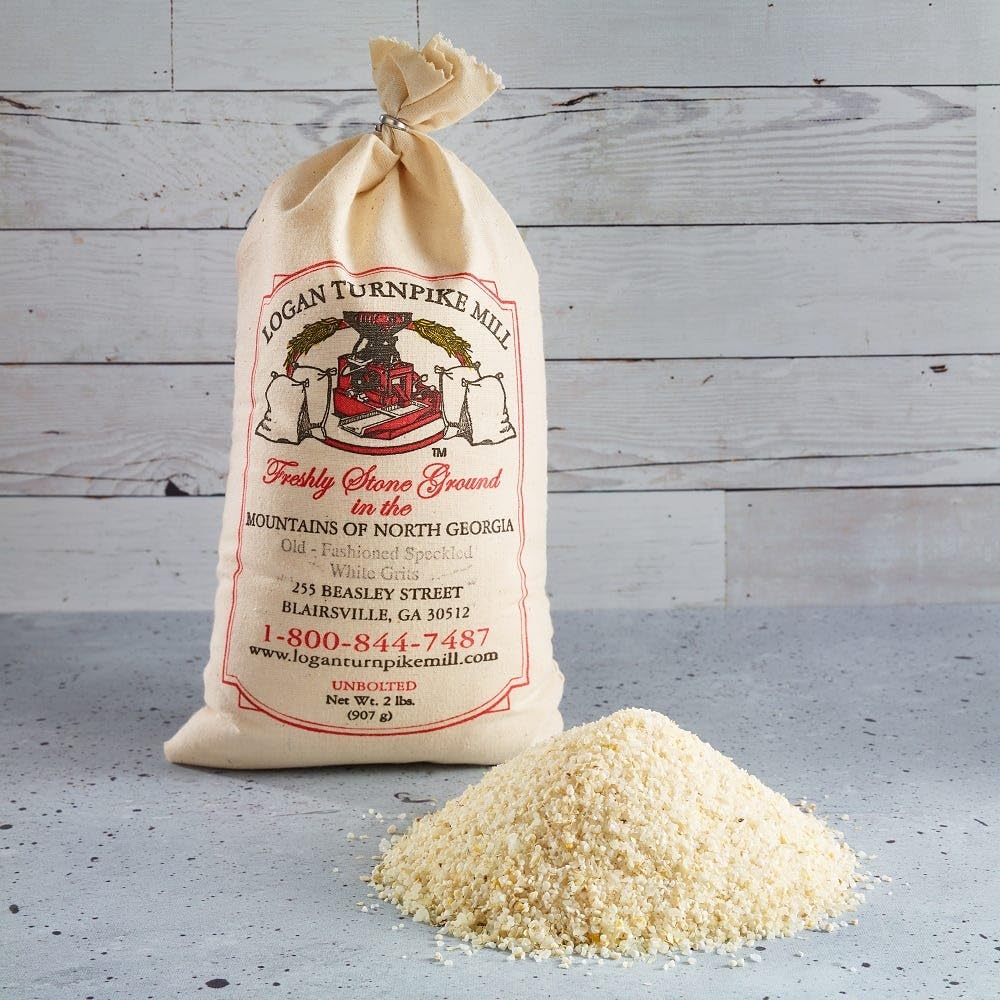 Logan Turnpike Mill, Stone Ground Speckled White Grits (2 pack)