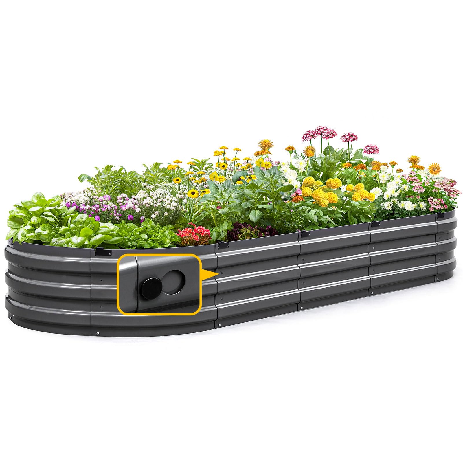 Jardinière surélevée galvanisée à montage rapide pour cultiver des légumes