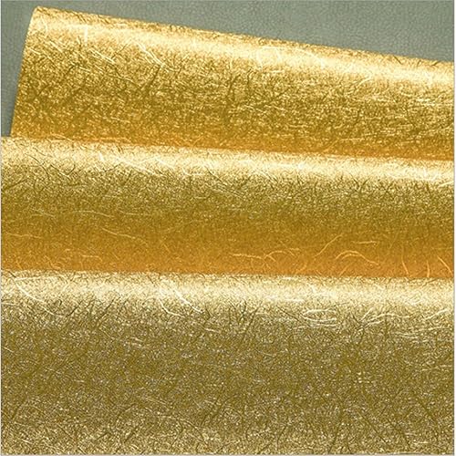 Miniatura 4 de QIHANG - Papel pintado grueso impermeable para hotel, KTV, telón de fondo, color dorado, 1.7 ft*32.8 ft=5.3㎡
