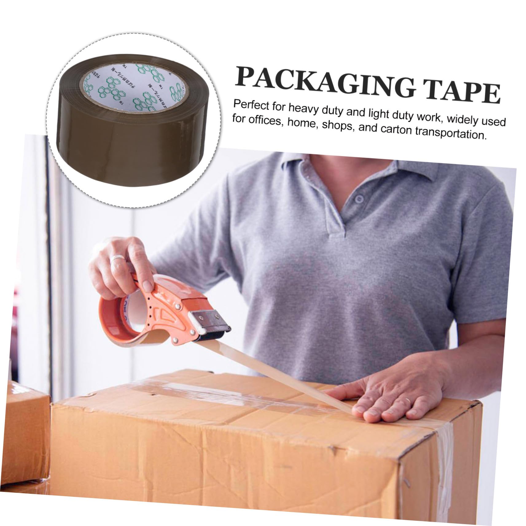5 Rollen Klebeband Paketklebeband Braun Stark Haftend Verpackungsklebeband für Kartons Versand Umzug Vielseitig und Robust