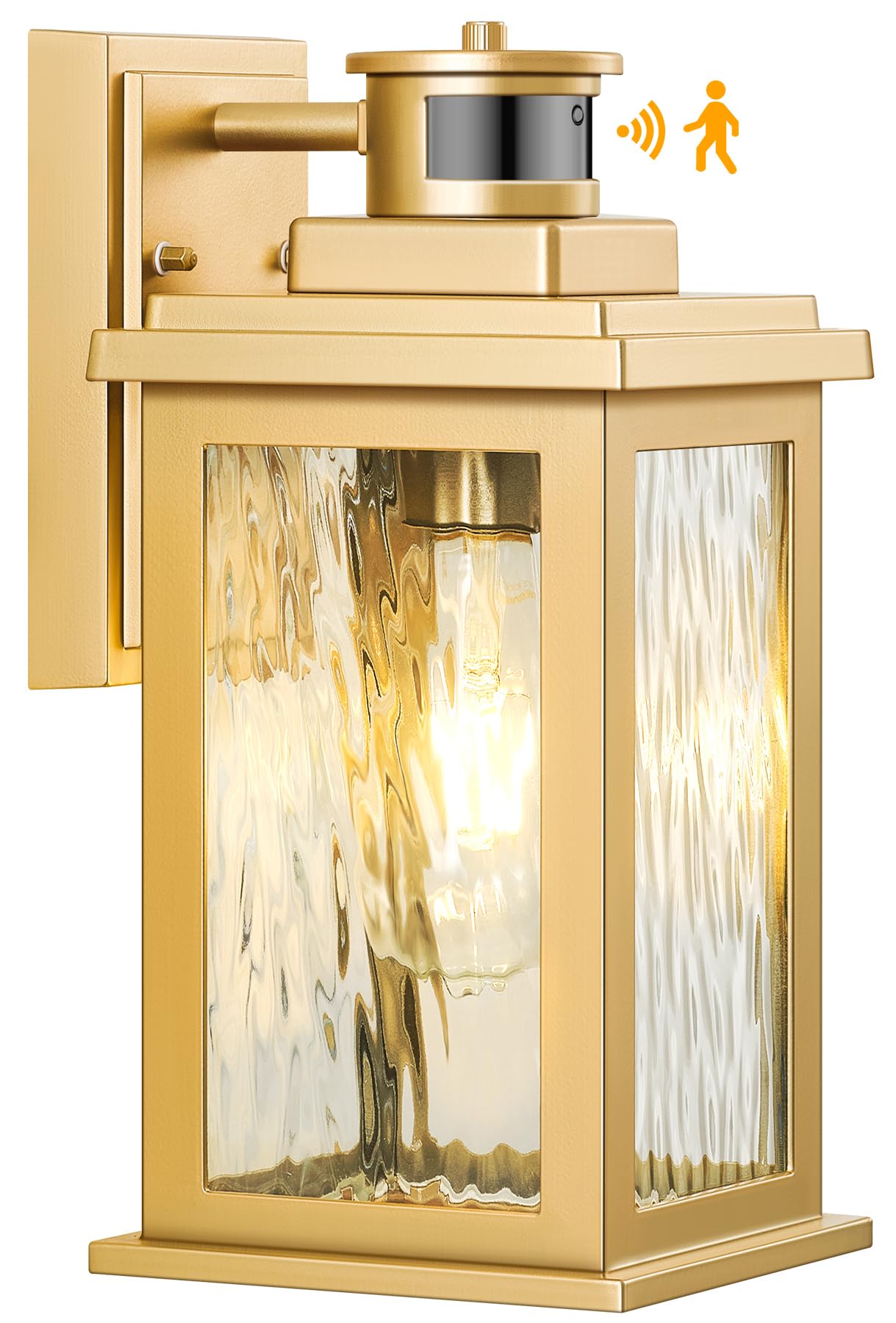 VIANIS Motion Sensor Porch Lights, Outdoor Light Fixtures Wall Mount Dusk to Dawn, Gold Waterproof Exterior Lights for House, Outdoor Wall Lights for House, Doorway, Patio, Anti-Rust