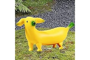 8' Length Banana Dog Outdoor Statues Decor