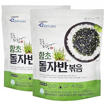 LENITH Seaweed Flakes with Glasswor, Korean Roasted Seasoning Seaweed for Rice, Topping or Onigiri Style Meals, 40 g 1.41 oz x 2 Packs