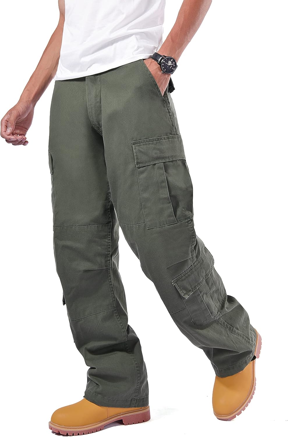 BACKBONE Mens Military Army Airborne Trooper Vintage Cargo Pants Trousers - Image 4