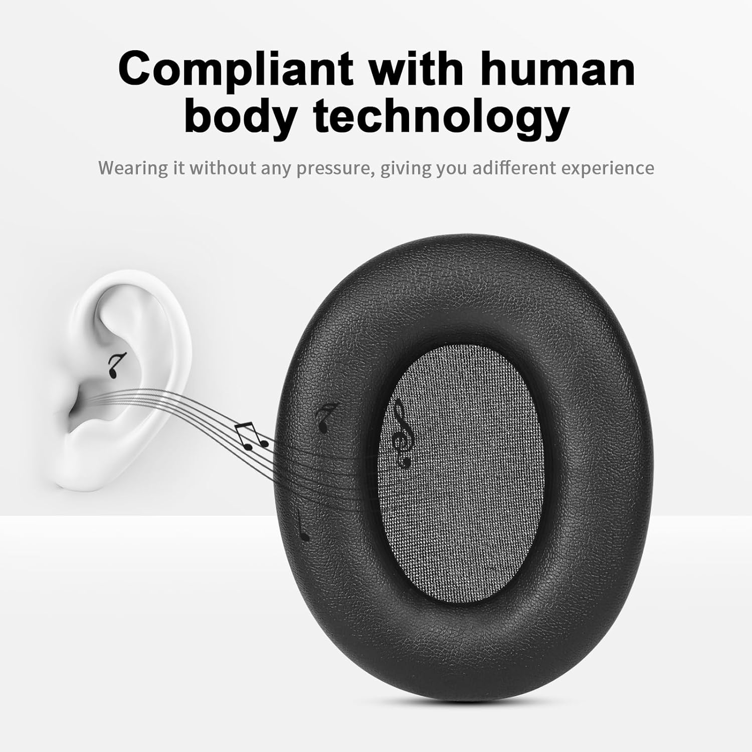 Replacement Earpads for Skullcandy Crusher ANC 2 Over-Ear Noise Canceling Wireless Headphones, Ear Pads Cushions with Noise Isolation Memory Foam,Closer to The Original (Black)