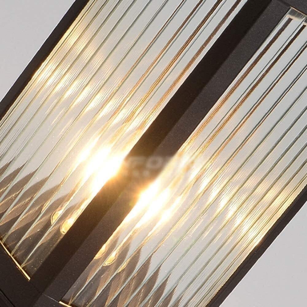 Ogrodowa lampa Die-Light Szklana lampa solarna słupkowa Wodoodporna IP54 Lampa solarna LED na zewnątrz Ogrodzenie Willa Ogród Retro Latarnia Dziedziniec Oświetlenie trawnika Dekoracja uliczna Lampa/35
