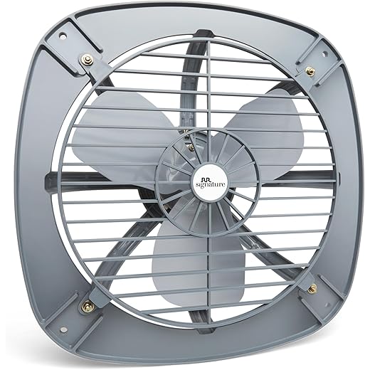 RR Signature Vento Prime 300 MM With Guard Exhaust Fan| Plastic Frame | Metal Blades | 3 Year Warranty (Grey)