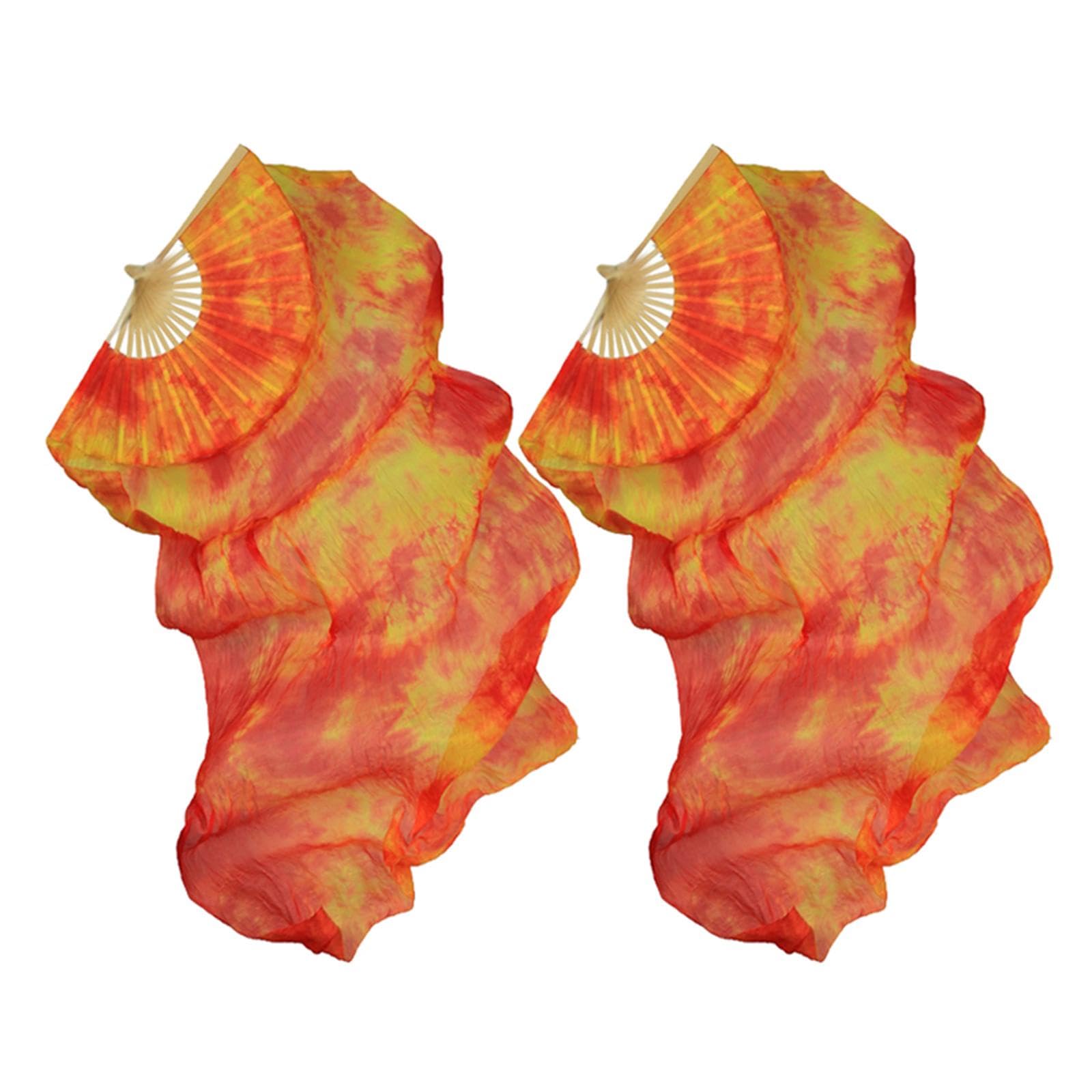 Belly Dance Fan Veils for Women 1.8M Performance Props