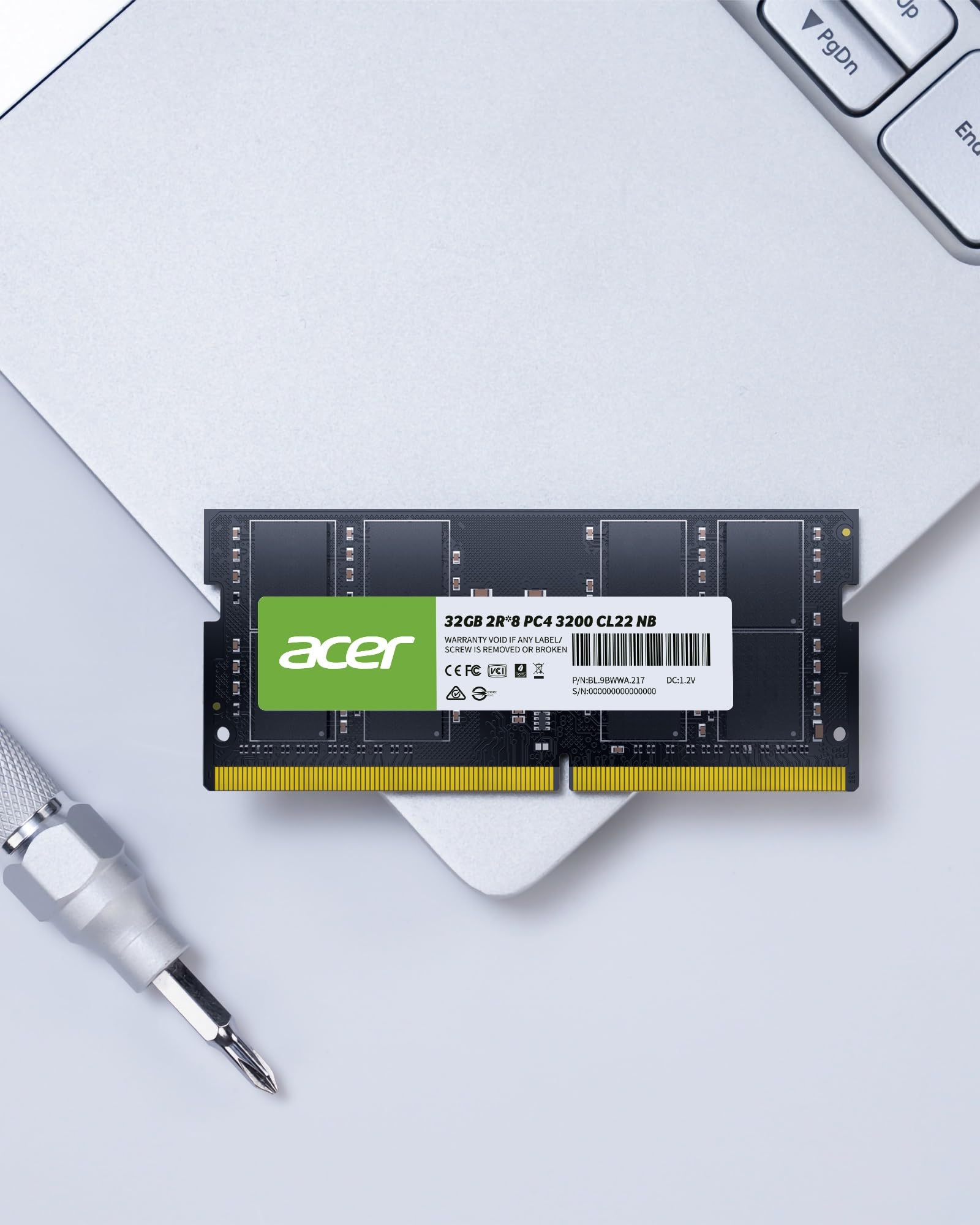 Acer SD100 32GB DDR4 SODIMM 3200MHz CL22-260-Pin Computer RAM