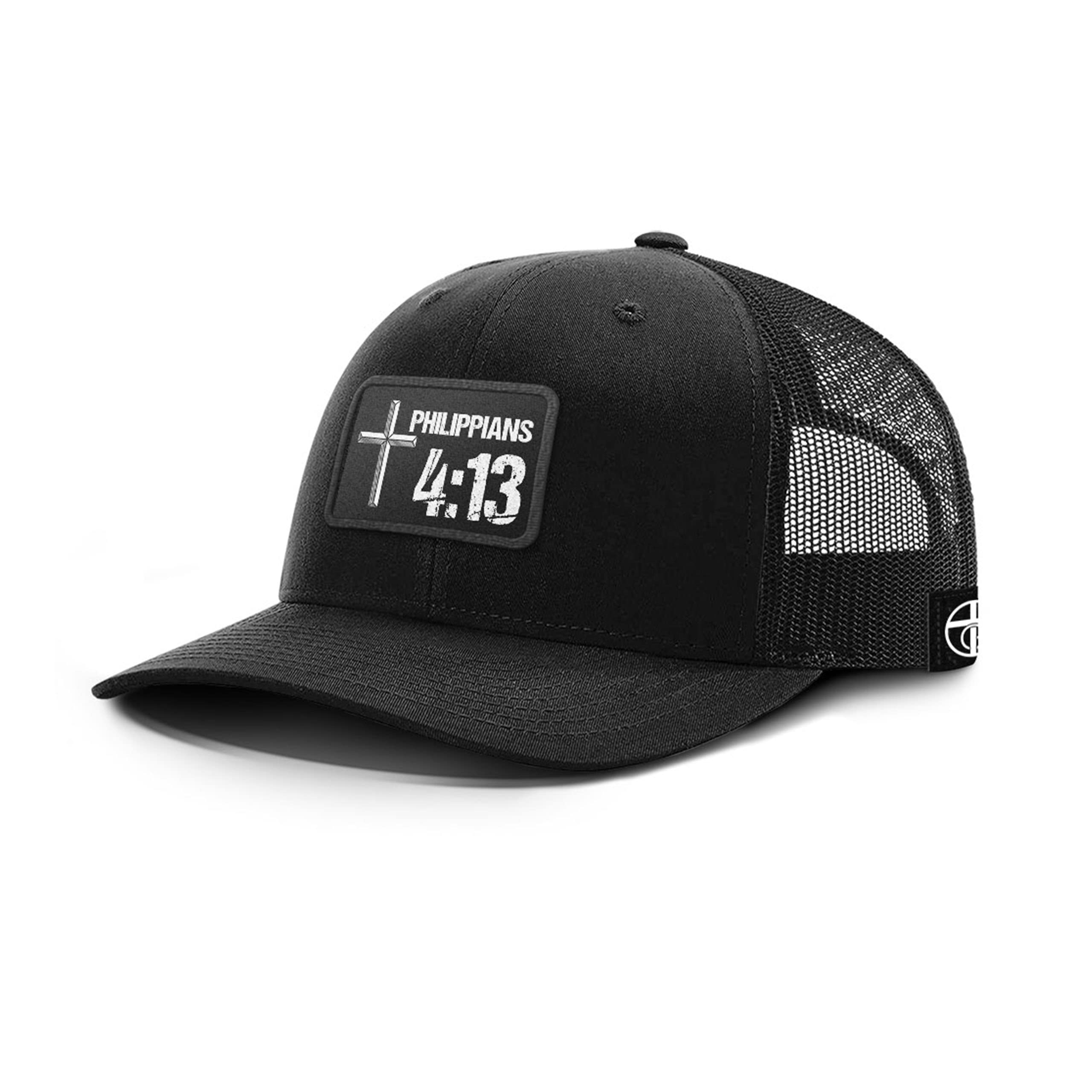 Our True GodPhilippians 4:13 Patch Back Mesh Hat Christian Faith Bible Verse Men Women Baseball Cap