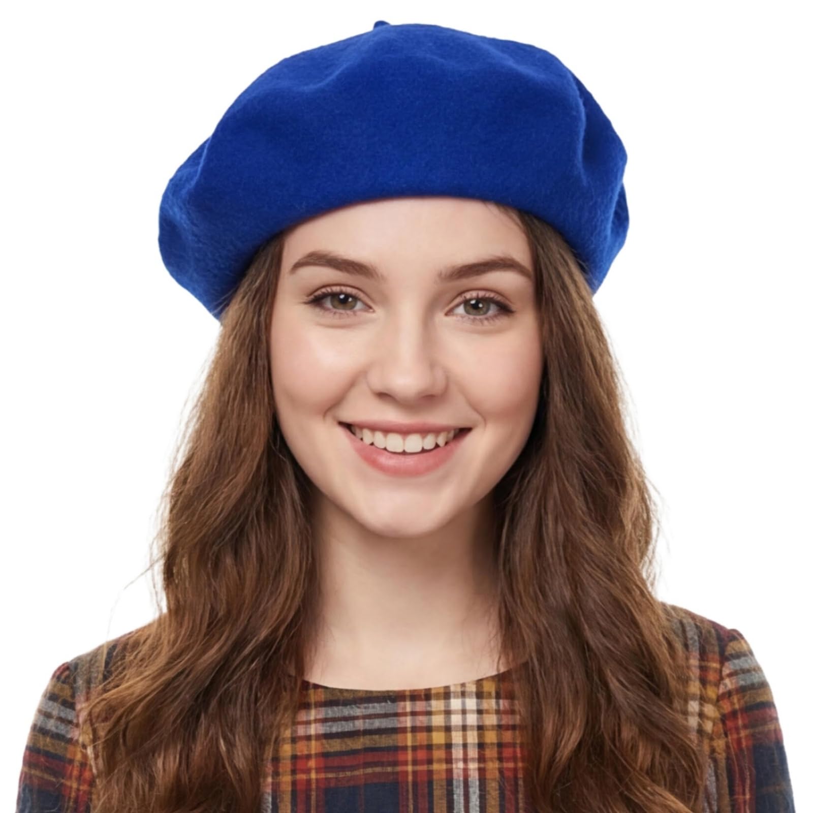 HIQIU Französische Baskenmütze Damen Winter und Herbst Stilvoll Klassishe Barett Cap Damen Wolle Künstlermütze