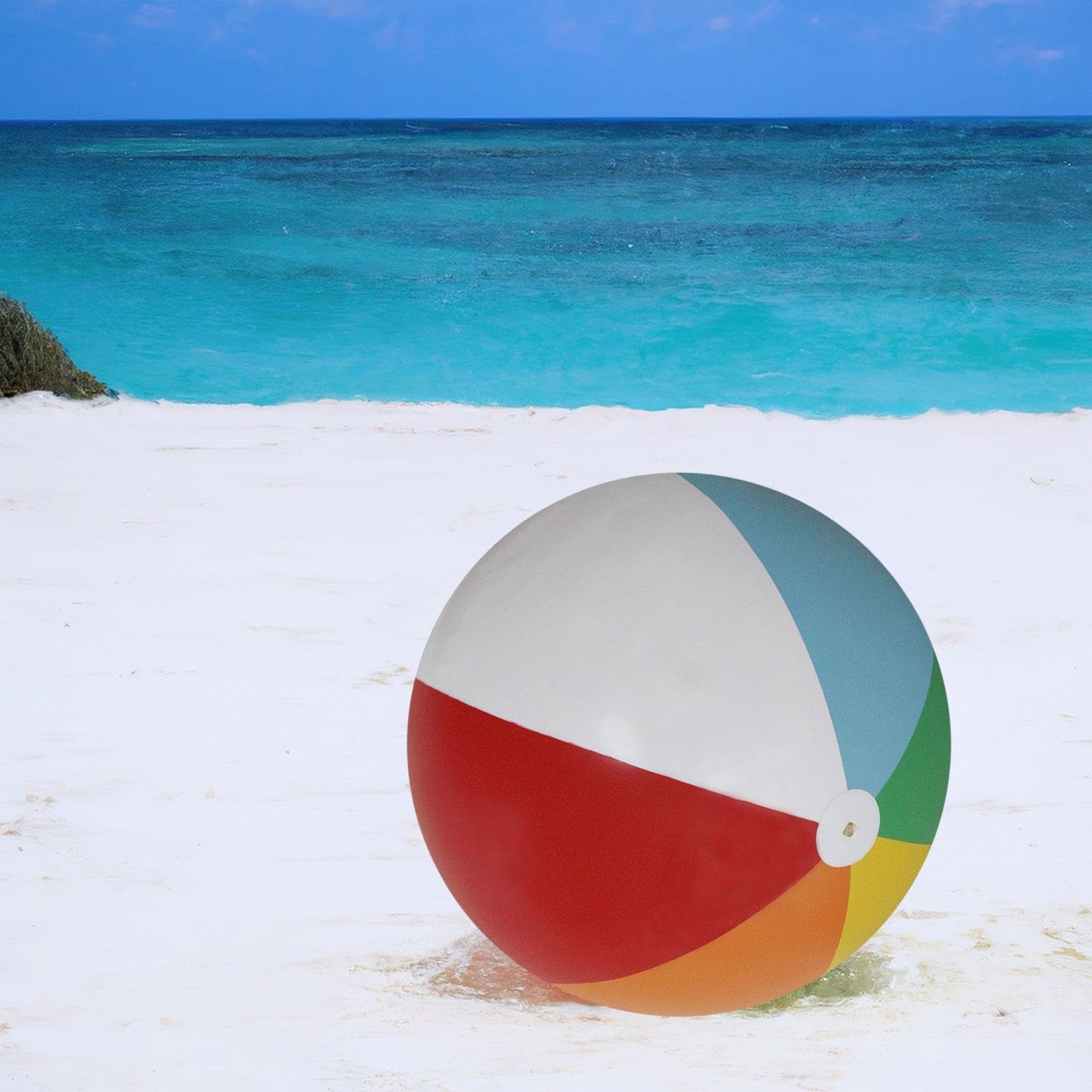 Palla da Spiaggia Gonfiabile in PVC, Grande, dai Colori Vivaci, per Giochi Acquatici in Piscina, Giocattolo di Intrattenimento, Materiale, 150 Cm